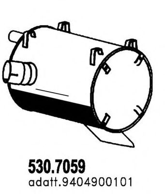 530.7059 ASSO Middle-/End Silencer