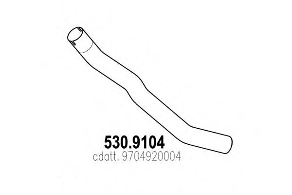 530.9104 ASSO Exhaust System Exhaust Pipe
