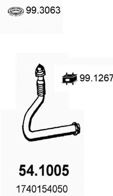 54.1005 ASSO Exhaust System Exhaust Pipe