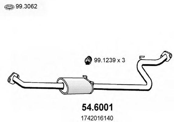 54.6001 ASSO Exhaust Pipe