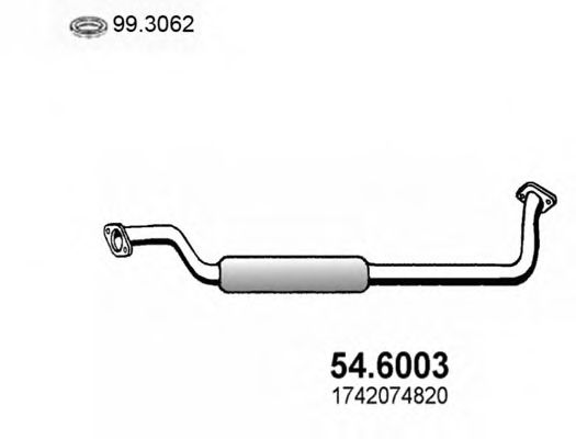 54.6003 ASSO Exhaust System Middle Silencer