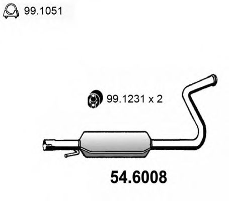 54.6008 ASSO Exhaust System Catalytic Converter