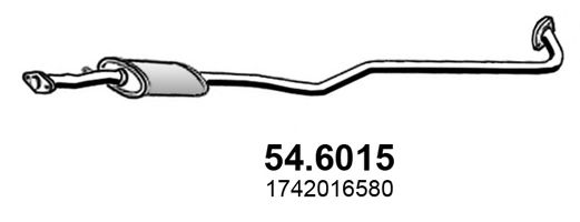 54.6015 ASSO Exhaust System Middle Silencer
