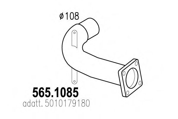 565.1085 ASSO Exhaust System Exhaust Pipe