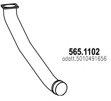 565.1102 ASSO Exhaust System Exhaust Pipe