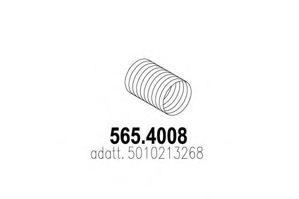 565.4008 ASSO Exhaust System Corrugated Pipe, exhaust system