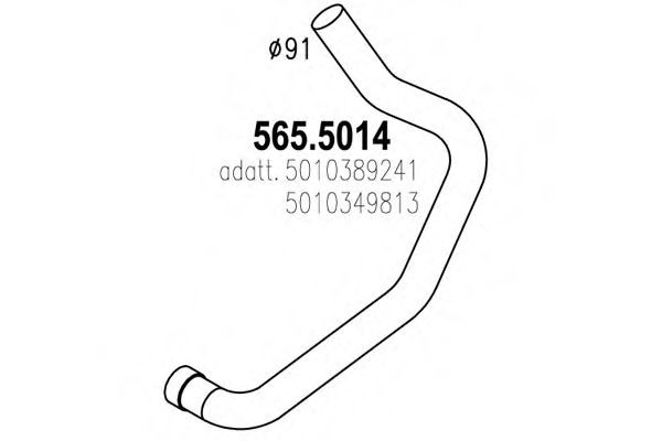 565.5014 ASSO Exhaust Pipe