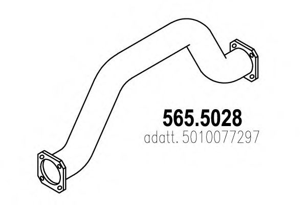 565.5028 ASSO Exhaust System Exhaust Pipe