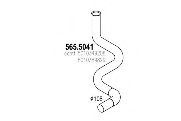 565.5041 ASSO Exhaust Pipe