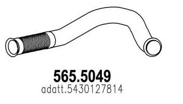 565.5049 ASSO Exhaust System Exhaust Pipe