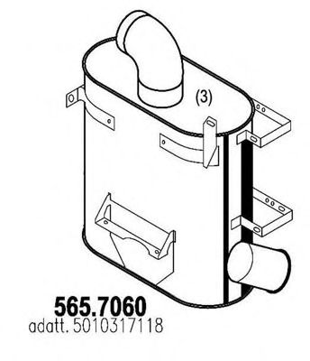 565.7060 ASSO Middle-/End Silencer