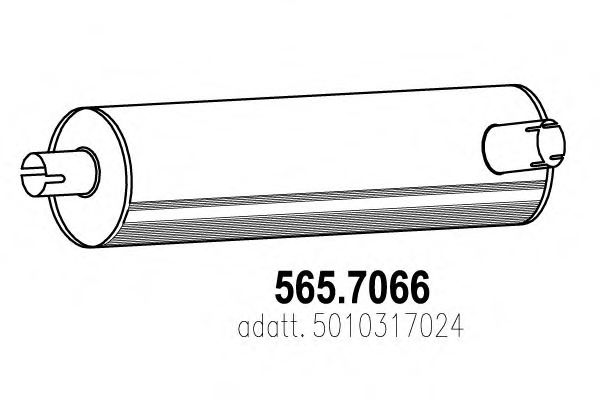 565.7066 ASSO Middle-/End Silencer