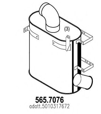 565.7076 ASSO Middle-/End Silencer