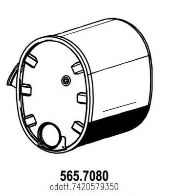 565.7080 ASSO Soot/Particulate Filter, exhaust system