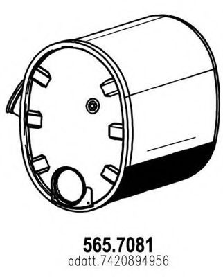 565.7081 ASSO Soot/Particulate Filter, exhaust system