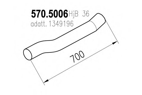 570.5006 ASSO Exhaust System Exhaust Pipe