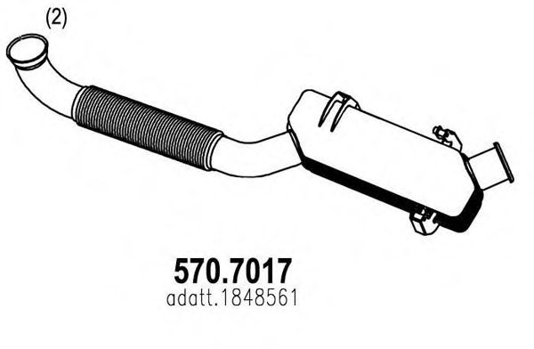 570.7017 ASSO Exhaust System Middle-/End Silencer