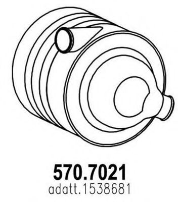 570.7021 ASSO Exhaust System Soot/Particulate Filter, exhaust system