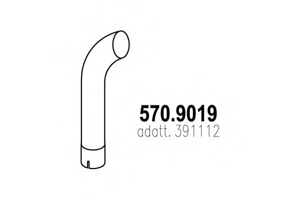 570.9019 ASSO Exhaust System Exhaust Pipe