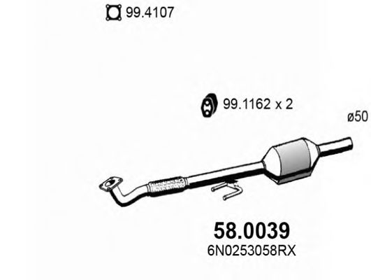58.0039 ASSO Crankshaft Drive Shaft Seal, crankshaft