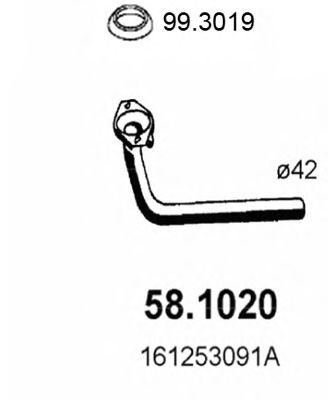 58.1020 ASSO Cable, parking brake