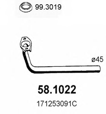58.1022 ASSO Exhaust Pipe