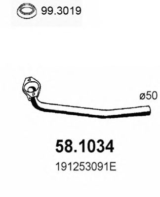 58.1034 ASSO Cable, parking brake