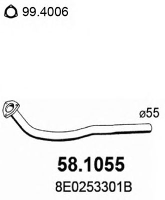 58.1055 ASSO Brake System Cable, parking brake