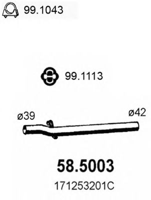 58.5003 ASSO Exhaust Pipe