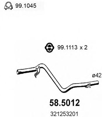 58.5012 ASSO Exhaust Pipe