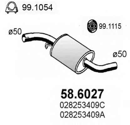 58.6027 ASSO Middle Silencer