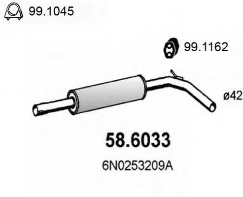58.6033 ASSO Front Silencer