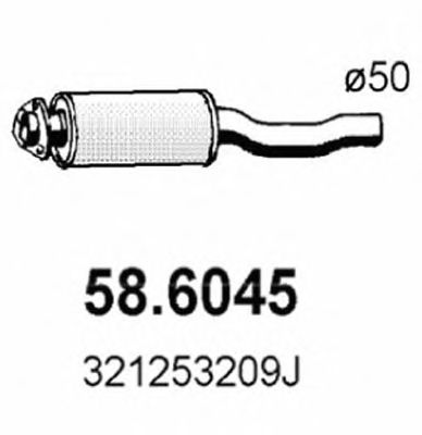 58.6045 ASSO Front Silencer