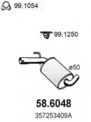 58.6048 ASSO Middle Silencer