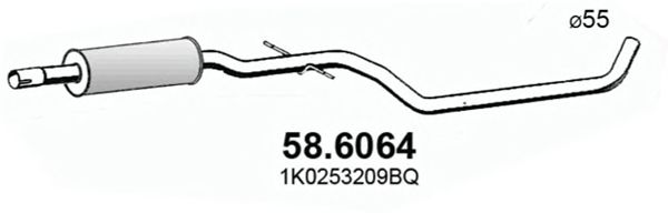 58.6064 ASSO Exhaust System Middle Silencer