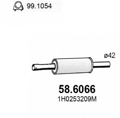 58.6066 ASSO Front Silencer