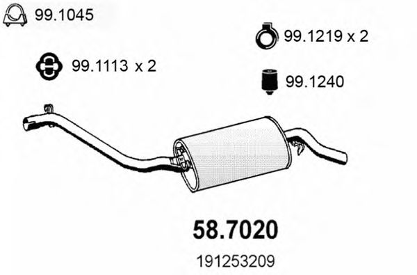 58.7020 ASSO Fuel Supply System Fuel filter