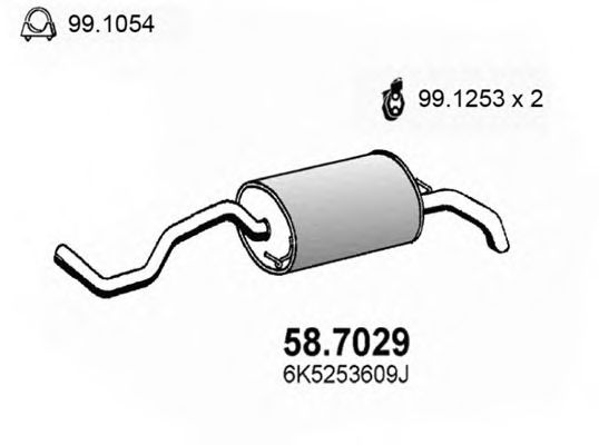58.7029 ASSO Warning Contact, brake pad wear