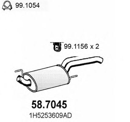 58.7045 ASSO Brake System Warning Contact, brake pad wear