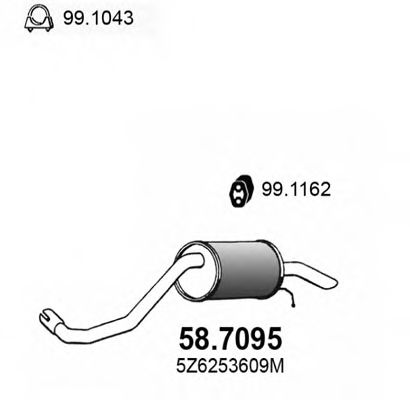 58.7095 ASSO Exhaust System End Silencer
