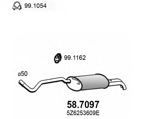 58.7097 ASSO Exhaust Pipe