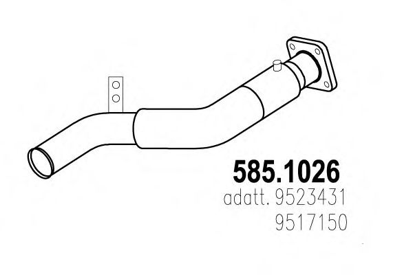 585.1026 ASSO Exhaust System Exhaust Pipe