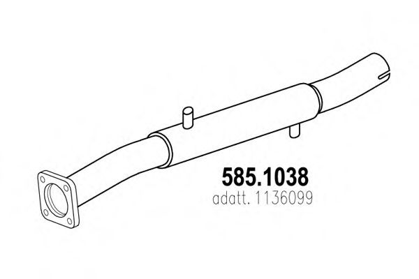 585.1038 ASSO Exhaust System Exhaust Pipe