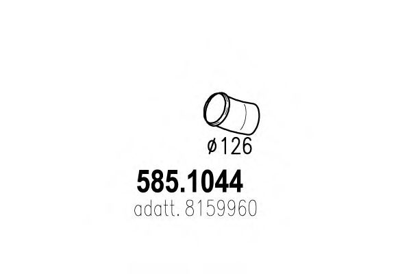 585.1044 ASSO Труба выхлопного газа