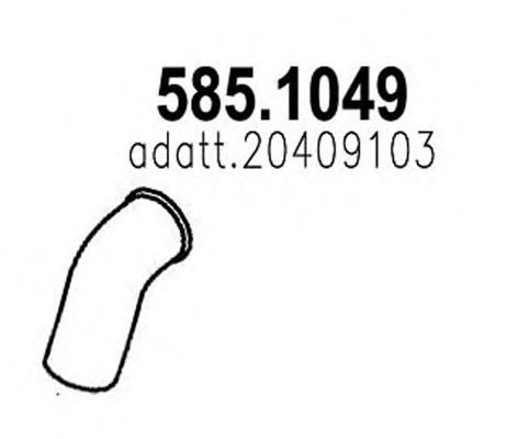 585.1049 ASSO Труба выхлопного газа