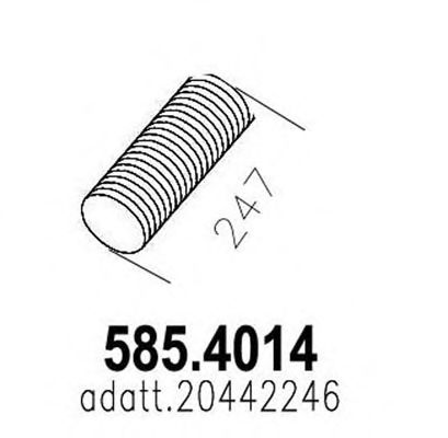 585.4014 ASSO Corrugated Pipe, exhaust system