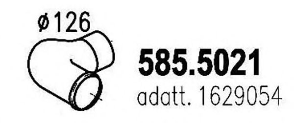 585.5021 ASSO Труба выхлопного газа