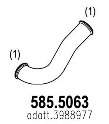 585.5063 ASSO Exhaust System Exhaust Pipe