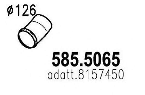 585.5065 ASSO Система выпуска ОГ Труба выхлопного газа