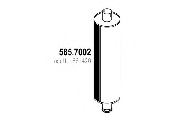 585.7002 ASSO Middle-/End Silencer
